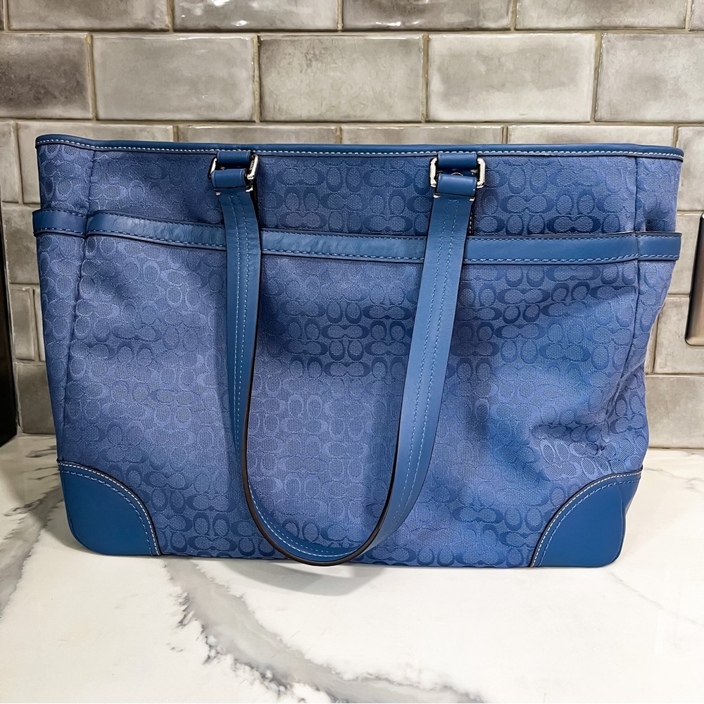 Coach Diaper Bag - Dusty Blue - NEVER USED